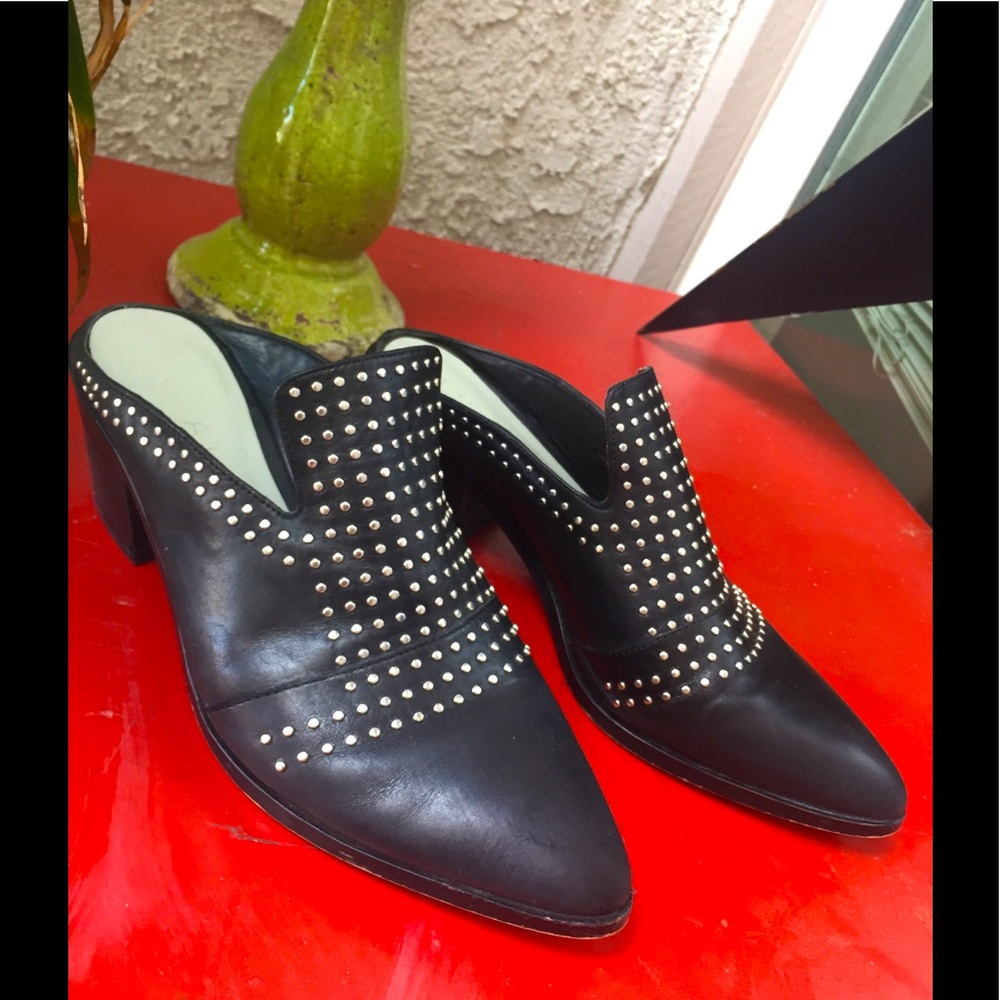 1. State Black Studded Mules